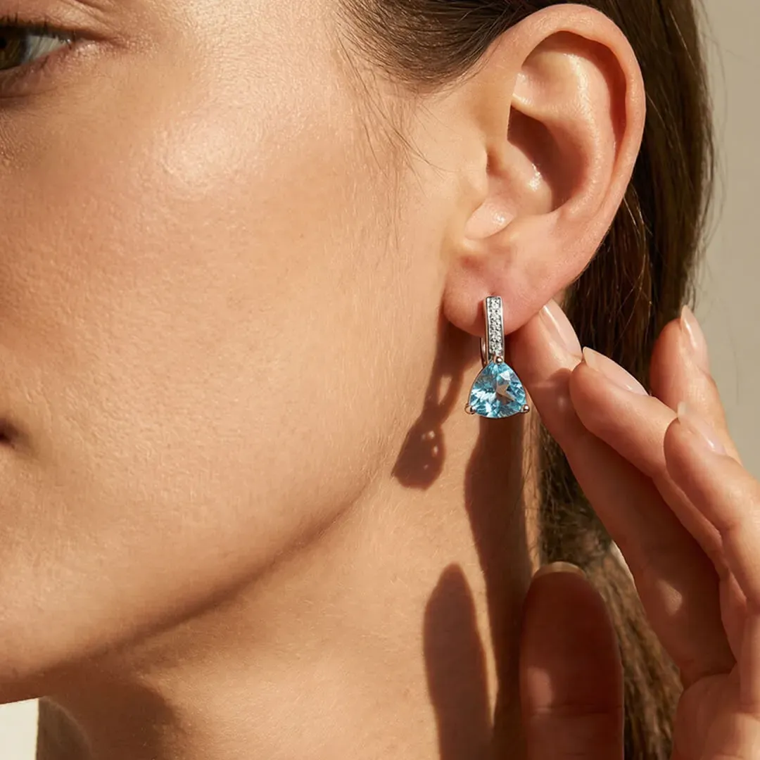 Náušnice Brillance Astrid Light Blue se zirkony 2