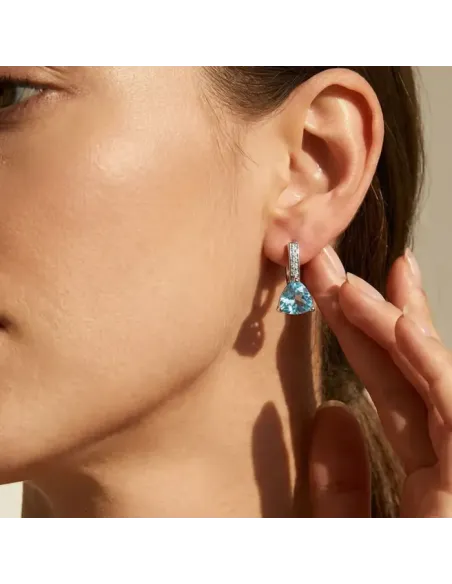 Náušnice Brillance Astrid Light Blue se zirkony