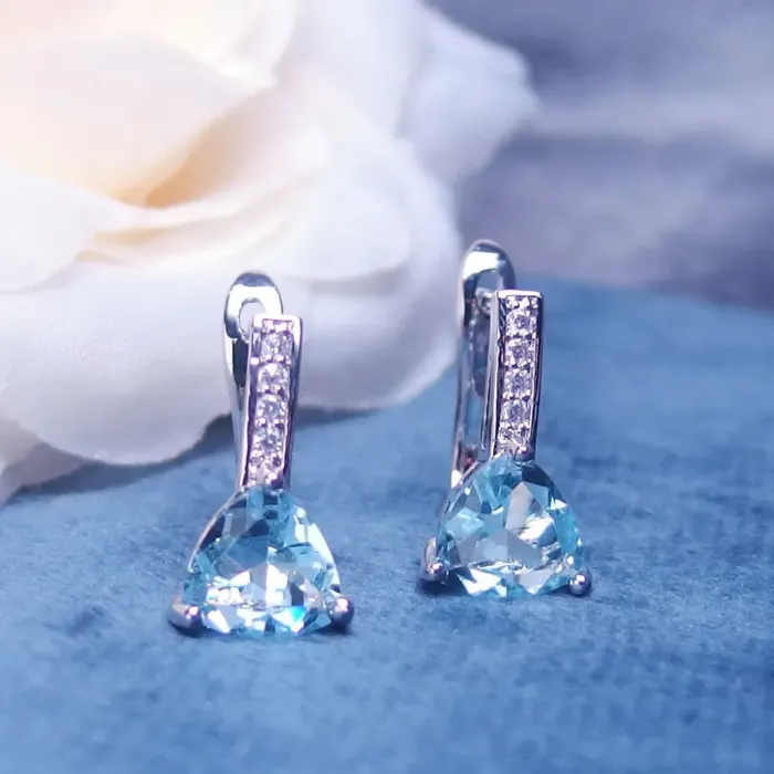 Náušnice Brillance Astrid Light Blue