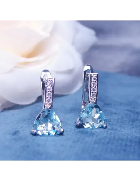 Náušnice Brillance Astrid Light Blue