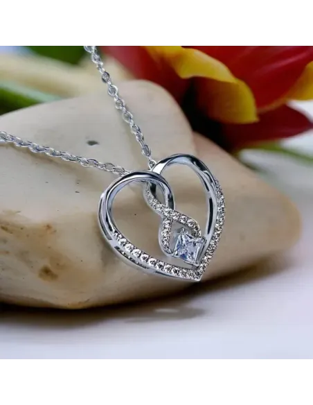 Romantický náhrdelník Forever Love se zirkony