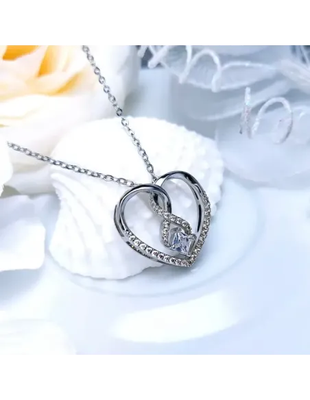 Romantický náhrdelník Forever Love se zirkony