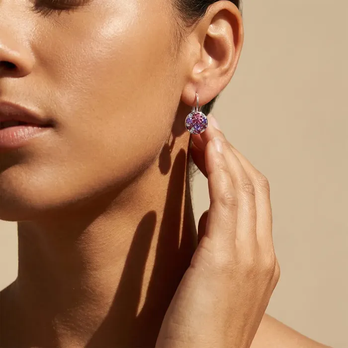 Náušnice Brillance Pink Dream s krystaly Swarovski®