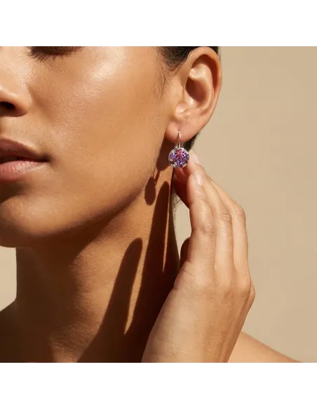 Náušnice Brillance Pink Dream s krystaly Swarovski®