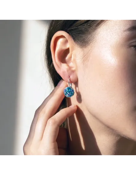 Náušnice Brillance Blue Dream s krystaly Swarovski®