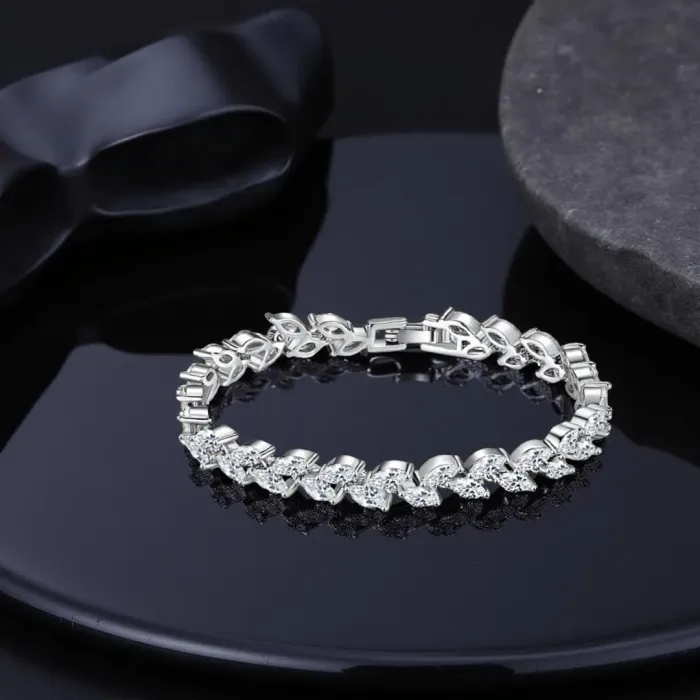 Třpytivý náramek Aphrodite s krystaly Swarovski®