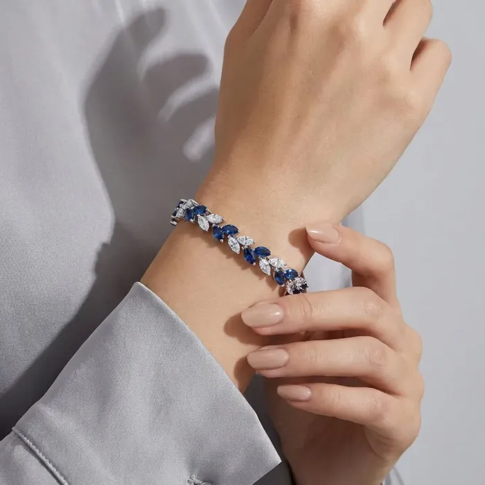 Náramek Aphrodite Royal Blue s krystaly Swarovski®